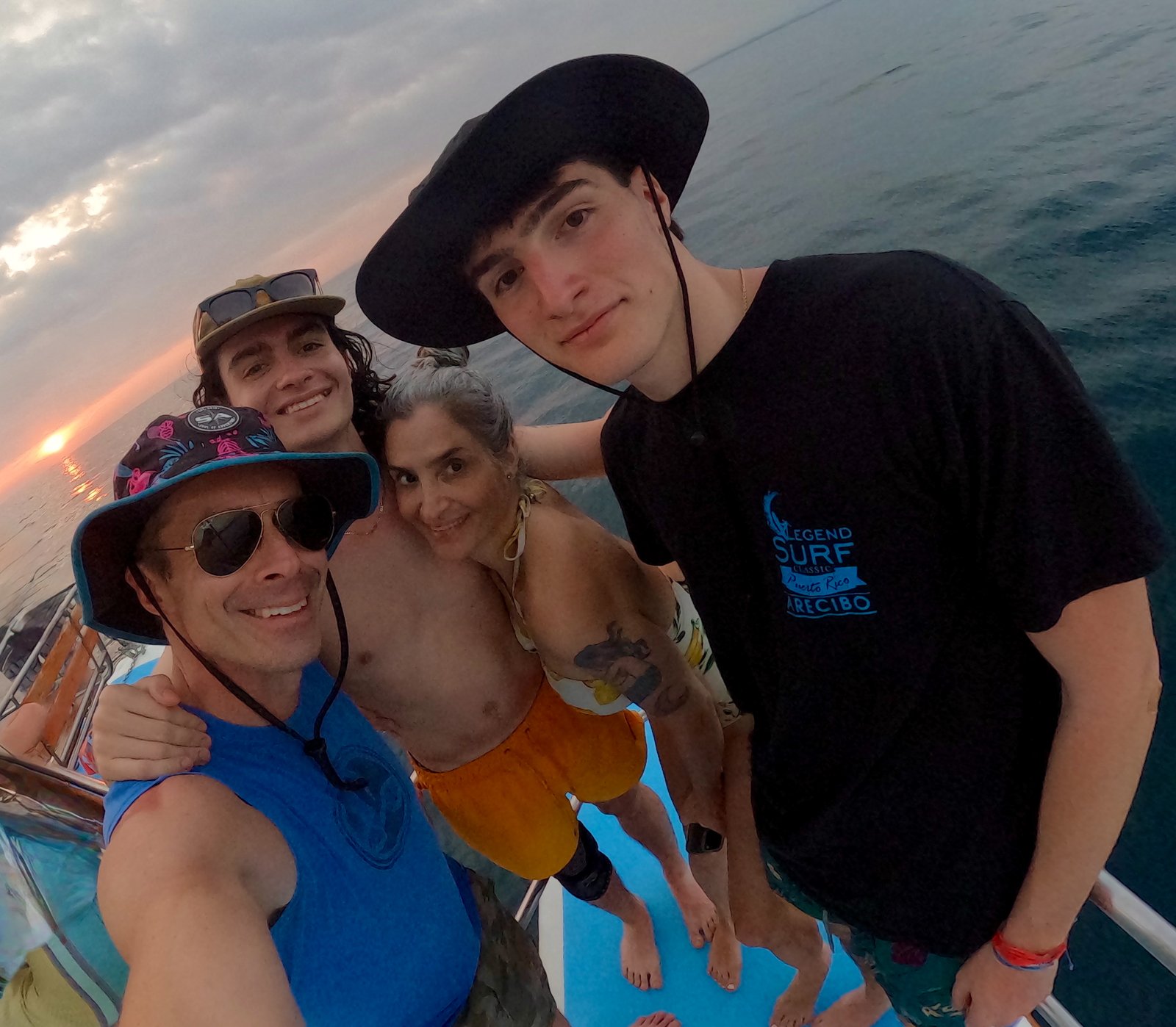 Will with his wife Leila and sons Luke and Sawyer